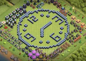 Best Funny Troll Bases for TH13 - Clash of Clans Art #21322