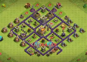 Top Town Hall 7 Hybrid Base - Anti 2 Star & Farming Guide #21321