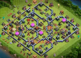 Top Town Hall 14 Farming Base | Anti-Ground & Air Design #21340