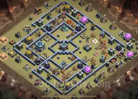 Best Anti 3 Stars TH13 War Base with Link - Clash of Clans #21354