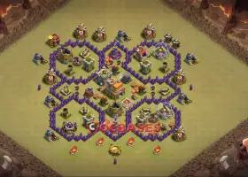 Top Town Hall 7 War Base: Anti-3 Stars & Anti-Air Layout #21362