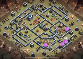 Top TH13 War Base Designs: Anti 3 Stars with Links #21390