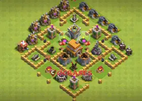 Town Hall 5 Hybrid Base: Anti-3 Stars for War & Farming #21393