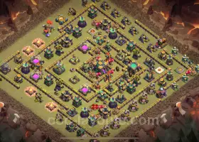 Best Anti 2 Star TH14 War Base Link for Legend League #21434