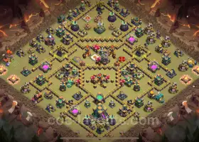 Best Anti 3 Stars TH14 War Base - Clash of Clans #21436