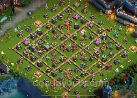 Top Anti-Dragon TH14 Base Copy for Clash of Clans #21469