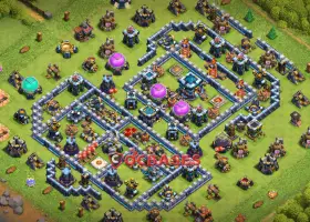 Town Hall 13 Trophy Base - Anti 3 Star & Clan War League #21513