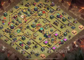 Best Anti 3 Stars TH14 War Base - Clash of Clans Link #21526