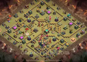 Top Anti 3 Stars TH14 War Base - Best Clash of Clans Defense #21529