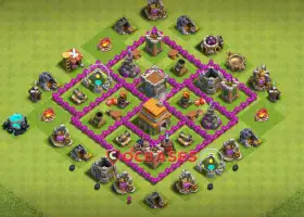 Top Town Hall 6 War Base - Anti 2 Stars | Clash of Clans #21543