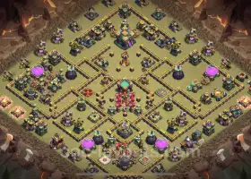 Best Anti-Everything TH14 War Base & Link - Clash of Clans #21546