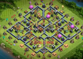 Town Hall 14 Farming Base: Anti-Air & Trophy Design #21557