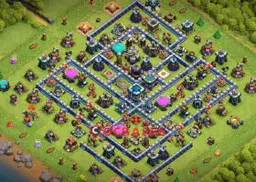 Top Town Hall 13 Base: Anti 2 Stars, Air & Ground Defense #21559