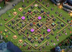 Best Anti 2 Stars TH14 Base for Legend League - COC #21561