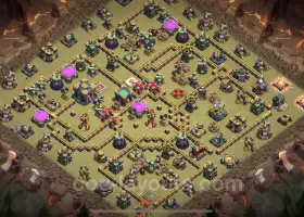 Best TH14 War Base Copy: Anti Air & Electro Dragon Link #21564