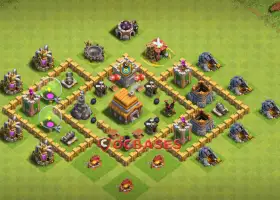 Top Town Hall 5 Hybrid Base - Anti 3 Stars & Farming Guide #21569