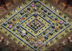 Top TH14 Anti 2 Stars Hybrid War Base - Clash of Clans #21606