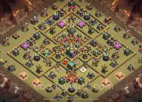 Top Anti 2 Stars TH14 War Base for Legend League Copy #21623