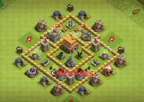 Best Town Hall 5 Hybrid Base - Anti 3 Star Design #21626