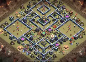 Best TH14 War Base: Anti Air & Electro Dragon Link #21628