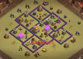 Top Town Hall 7 War Base: Anti 3-Star Split Strategy #21630