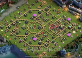 Top TH14 Base Copy: Anti Dragon & Air Defense Strategies #21631