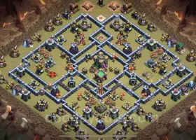 Best TH14 Anti 2 Stars War Base | Legend League Link #21641