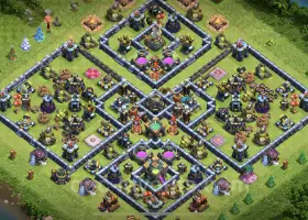 Optimized TH14 Farming Base with Link for Clash of Clans #21653