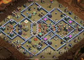 Best TH14 War Base Copy - Anti Everything Hybrid Layout #21663