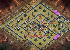 Top Town Hall 14 War Base: Anti-Air & CWL Trophy Setup #21684