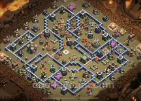 Top Anti-Everything TH14 War Base with Link - Clash of Clans #21691