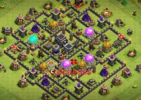 Top Town Hall 9 Trophy Base: Compact Hybrid Farming Layout #21707