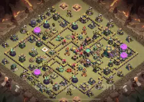 Best TH14 Hybrid War Base with Link for Clash of Clans #21721