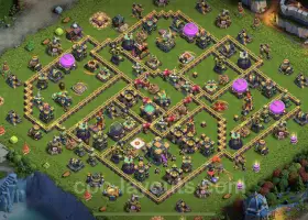 Top Anti-Dragon TH14 Base Copy for Clash of Clans #21723