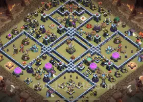 Best TH14 War Base: Anti Air & Electro Dragon - Clash of Clans #21735