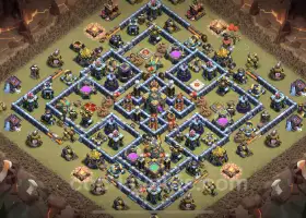 Best Anti 2 Stars TH14 War Base - Legend League Link #21758