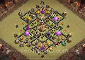 Top Anti 3 Stars War Base TH8 - Clash of Clans 2024 #18967