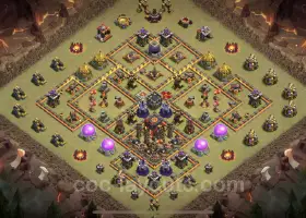 Top TH10 Anti 3 Stars War Base - Clash of Clans CWL #19842