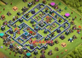 Best Town Hall 13 Trophy Base: Anti 3 Stars & Symmetric #20253