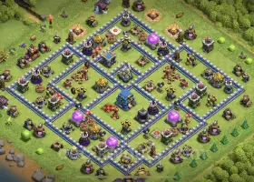 Best TH12 Hybrid Base with Link - Anti Everything Defense #20704