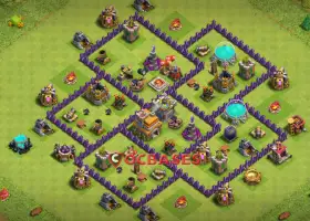 Top Town Hall 7 War Base: Anti 2 Stars & Anti Air Strategy #20829