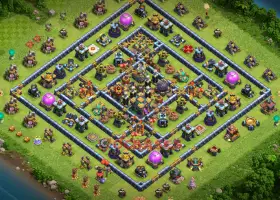 Top Town Hall 14 Hybrid Base for CWL, War & Farming #20865