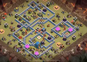 Best TH12 War Base - Anti Everything Hybrid with Link #20921