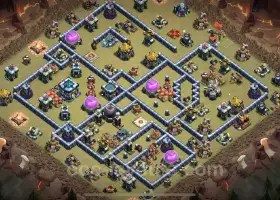 Top TH13 Anti 3 Stars War Base Link - Hybrid Defense #21211