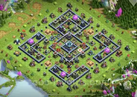 Best Anti 2 Stars TH13 Base | Hybrid Defense Layout #21239