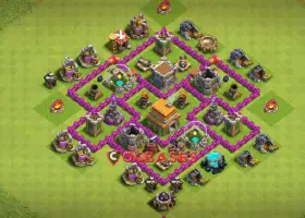 Town Hall 6 Hybrid Base | Anti 3 Stars | Clash of Clans #21487