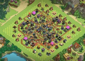 Top Town Hall 17 War Base for Clan Battles #55533